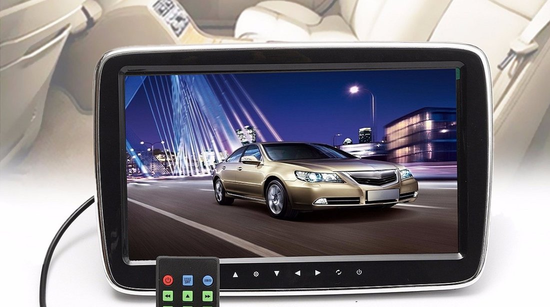 MONITOR CU PRINDERE PE TETIERA CHEVROLET ECRAN10'' TRAVELMATE 10 USB / SD MP5 PLAYER REZOLUTIE HD