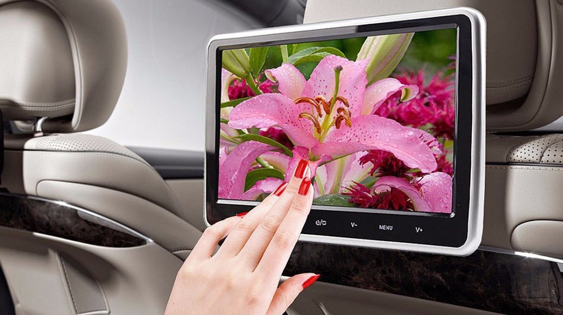 MONITOR CU PRINDERE PE TETIERA CHEVROLET ECRAN10'' TRAVELMATE 10 USB / SD MP5 PLAYER REZOLUTIE HD