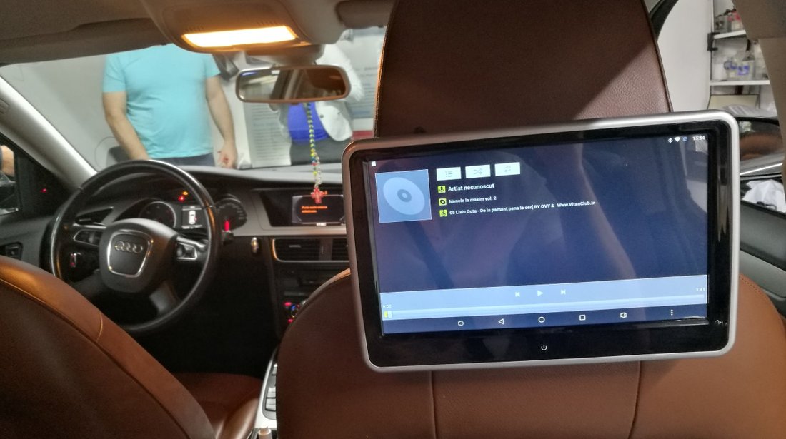 MONITOR TETIERA CU ANDROID Audi A4 10" USB SD 1080P INTERNET WIFI BLUETOOTH TOUCHSCREEN REZOLUTIE