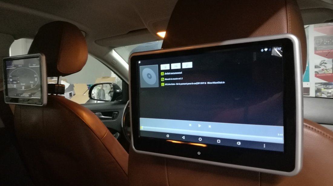 MONITOR TETIERA CU ANDROID Audi A5 10" USB SD 1080P INTERNET WIFI BLUETOOTH TOUCHSCREEN REZOLUTIE