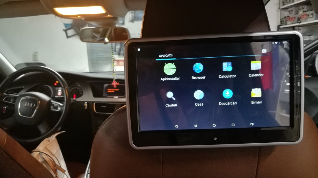 MONITOR TETIERA CU ANDROID Audi A6 10" USB SD 1080P INTERNET WIFI BLUETOOTH TOUCHSCREEN REZOLUTIE