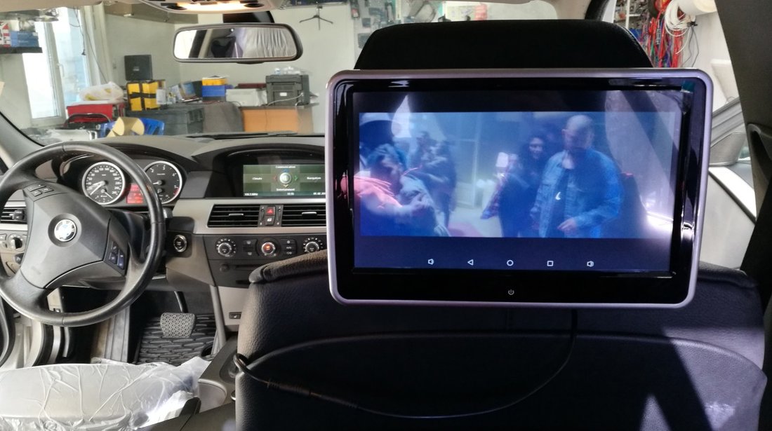 MONITOR TETIERA CU ANDROID BMW X1 X3 X4 X5 X6 TRAVELMATE 10" USB SD 1080P INTERNET REZOLUTIE HD