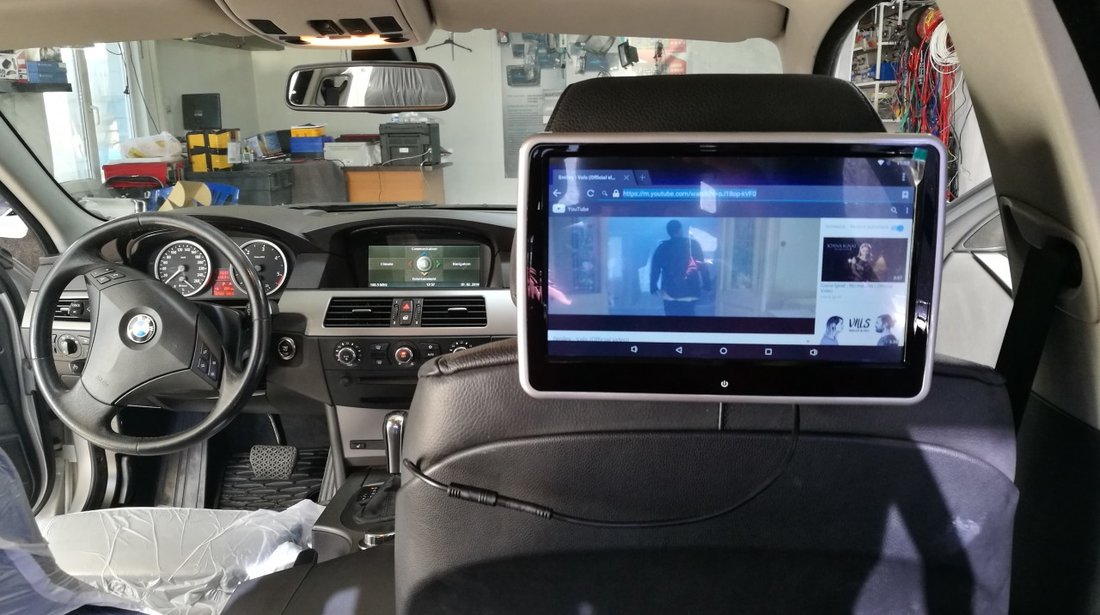 MONITOR TETIERA CU ANDROID BMW X1 X3 X4 X5 X6 TRAVELMATE 10" USB SD 1080P INTERNET REZOLUTIE HD