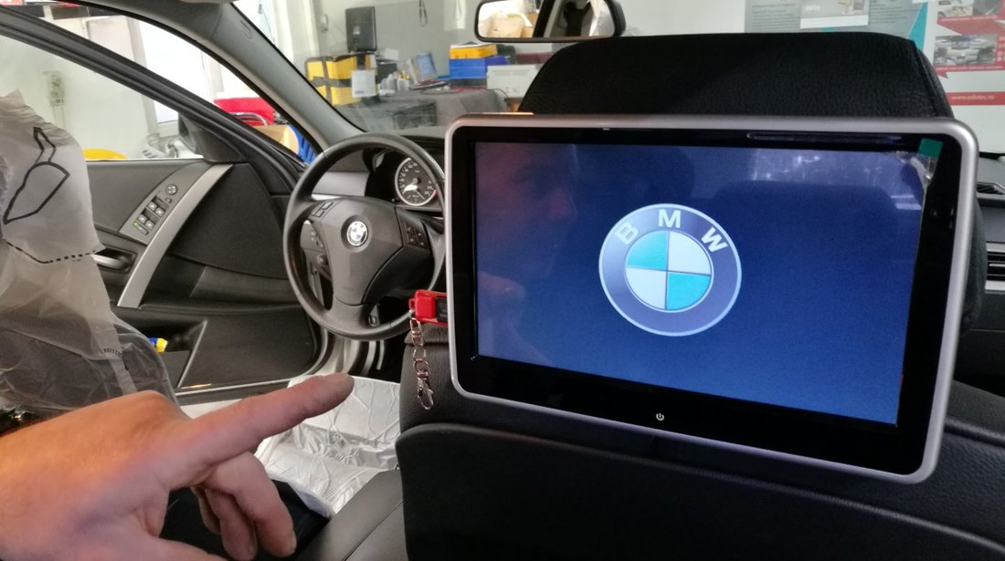 MONITOR TETIERA CU ANDROID BMW X1 X3 X4 X5 X6 TRAVELMATE 10" USB SD 1080P INTERNET REZOLUTIE HD