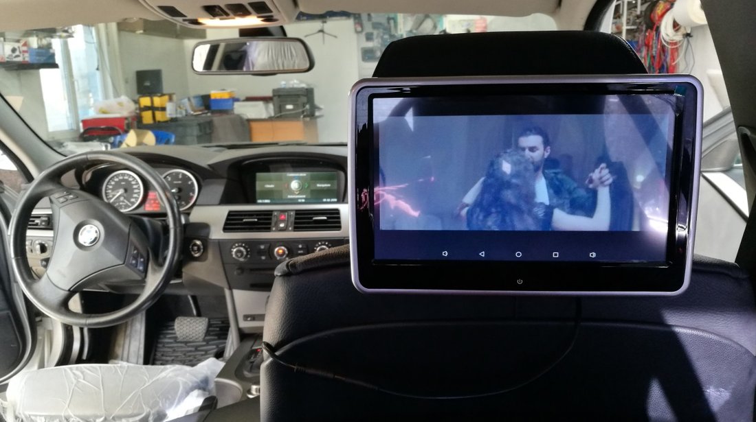 MONITOR TETIERA CU ANDROID BMW X1 X3 X4 X5 X6 TRAVELMATE 10" USB SD 1080P INTERNET REZOLUTIE HD