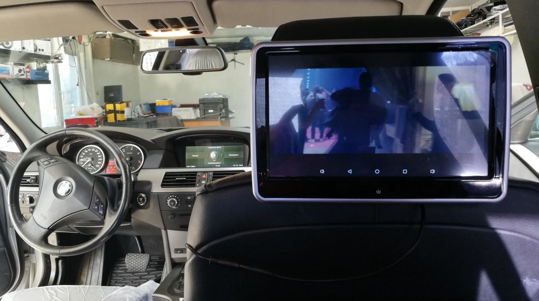 MONITOR TETIERA CU ANDROID BMW X1 X3 X4 X5 X6 TRAVELMATE 10" USB SD 1080P INTERNET REZOLUTIE HD