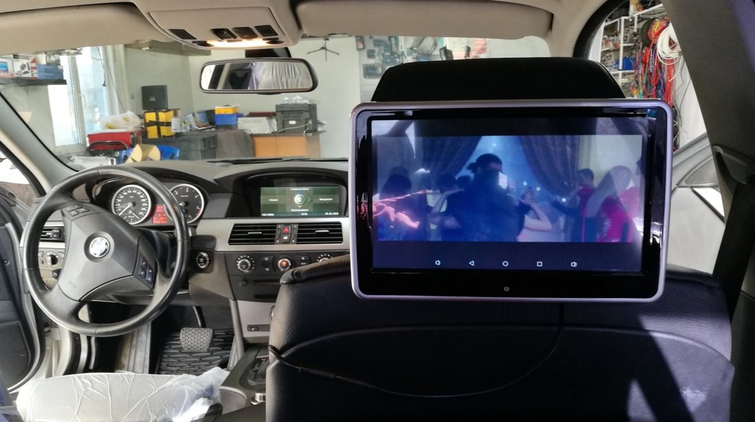 MONITOR TETIERA CU ANDROID BMW X1 X3 X4 X5 X6 TRAVELMATE 10" USB SD 1080P INTERNET REZOLUTIE HD