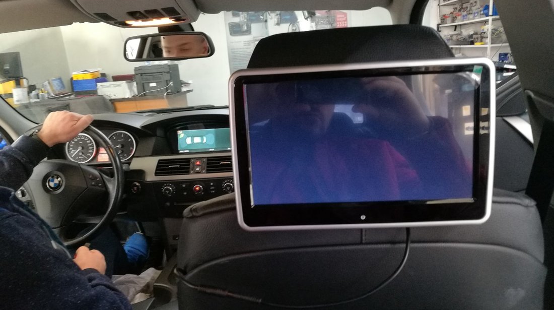 MONITOR TETIERA CU ANDROID BMW X1 X3 X4 X5 X6 TRAVELMATE 10" USB SD 1080P INTERNET REZOLUTIE HD