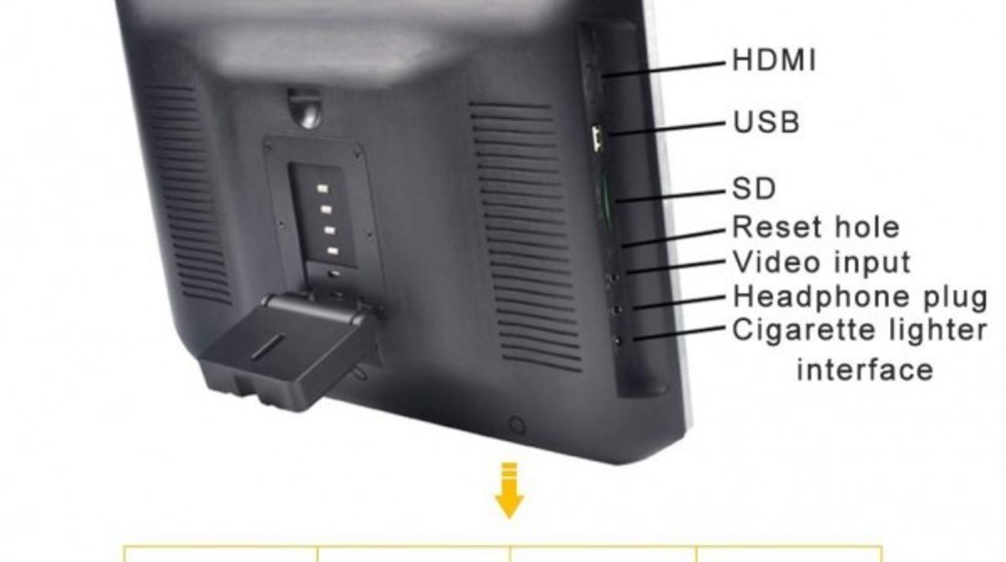 MONITOR TETIERA CU ANDROID EDT-TRAVEL13.3 AUDI Q5" HDMI USB SD 1080P 4K INTERNET WIFI LOGO AUDI