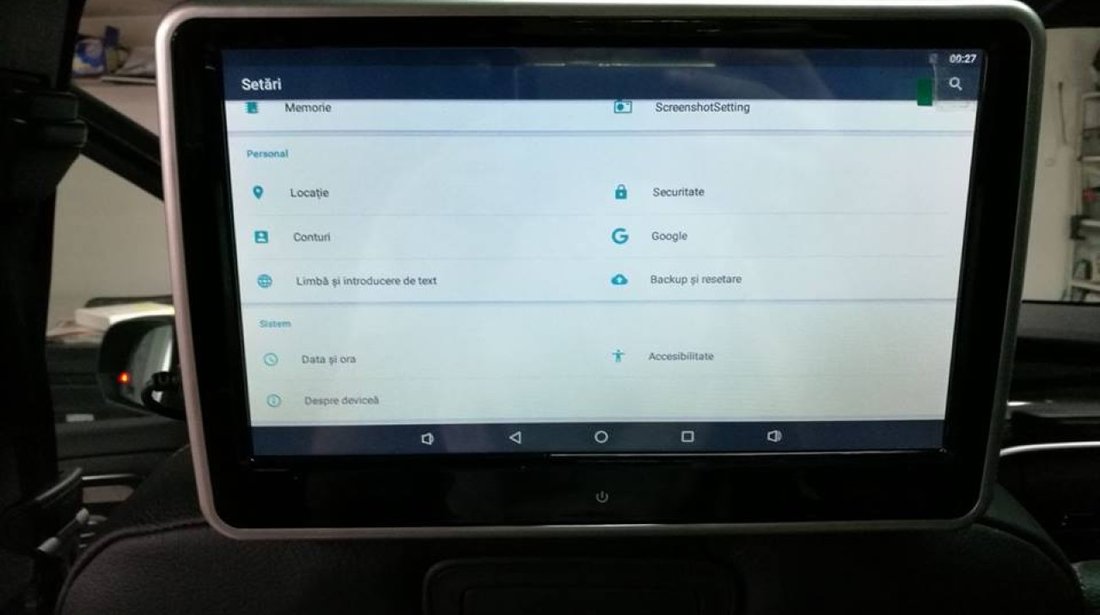 MONITOR TETIERA CU ANDROID MERCEDES B CLASS TRAVELMATE 10" USB SD 1080P INTERNET REZOLUTIE HD