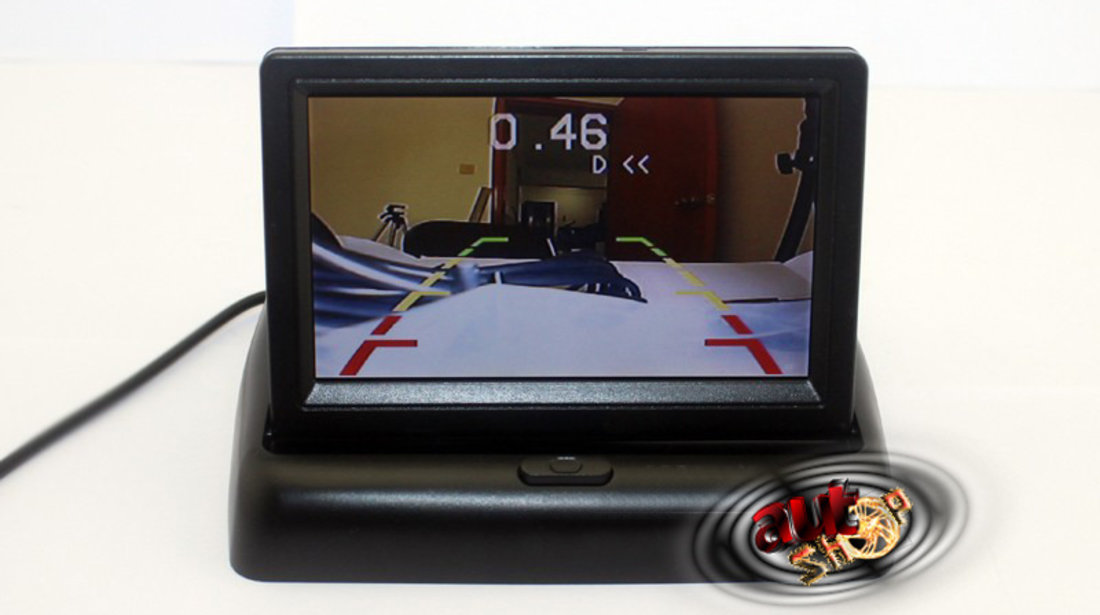 Monitor video auto pliabil cu ecran de 4.3"