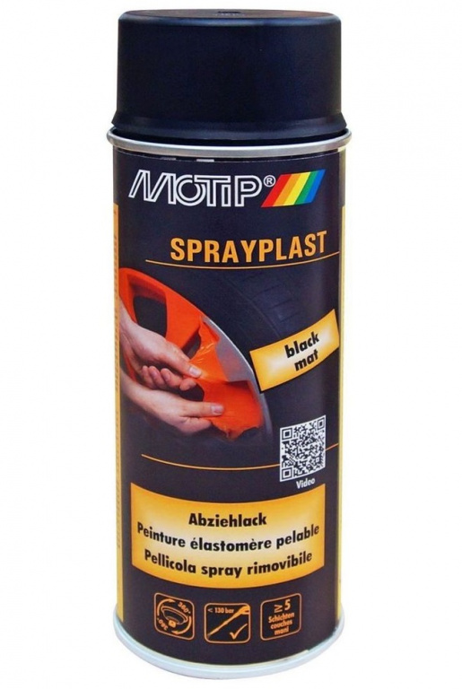 Motip Spray Vopsea Folie Detasabila Negru Mat 400ML 396519