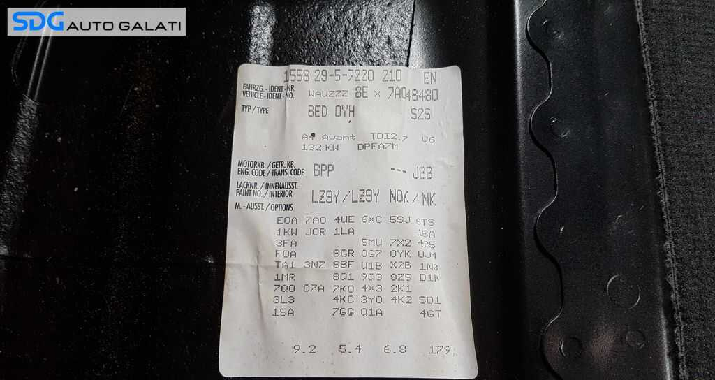 Motor 2.7 V6 TDI BPP 132KW 180CP Audi A6 C6 2005 - 2008