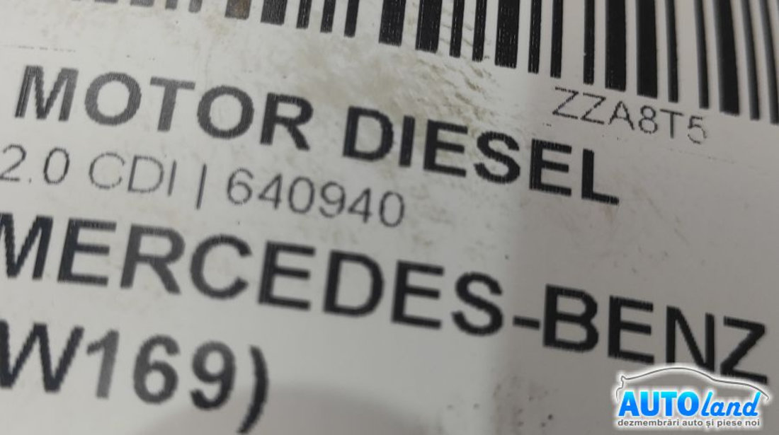 Motor Diesel 640940 2.0 CDI Mercedes-Benz A-CLASS W169 2004