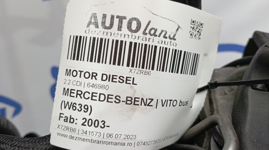 Motor Diesel 646980 2.2 CDI Mercedes-Benz VITO bus W639 2003