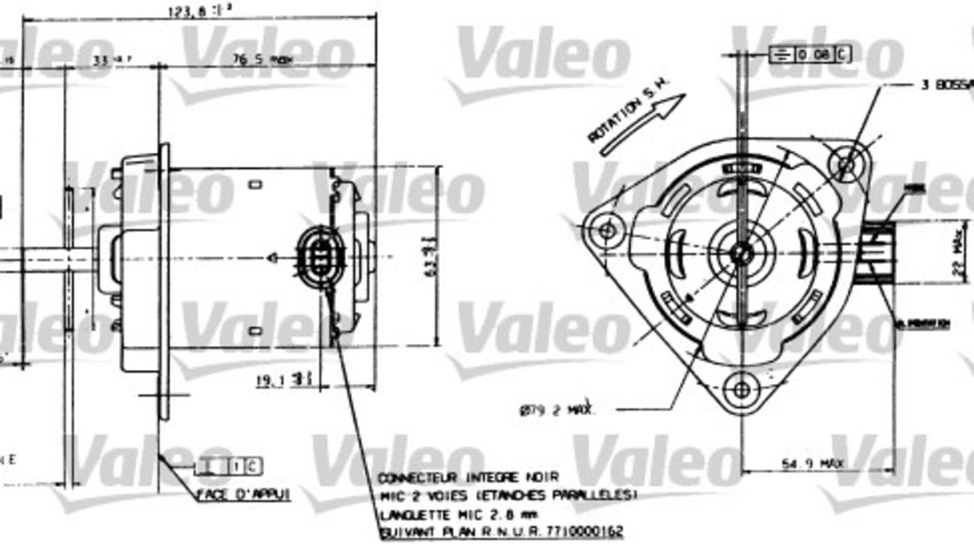 Motor electric,ventilator (698084 VALEO) RENAULT