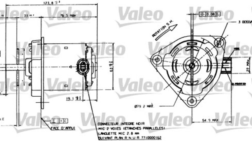 Motor electric,ventilator (698084 VALEO) RENAULT