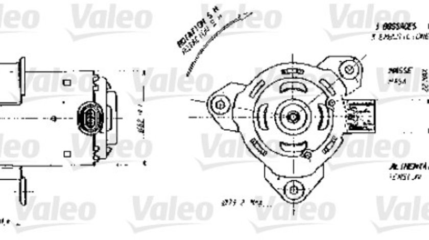 Motor electric,ventilator (698356 VALEO) RENAULT