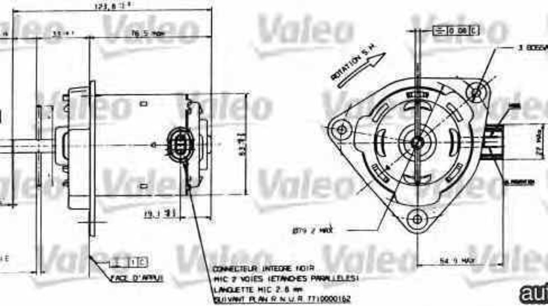 motor electric ventilator RENAULT MEGANE I Cabriolet EA0/1 VALEO 698084