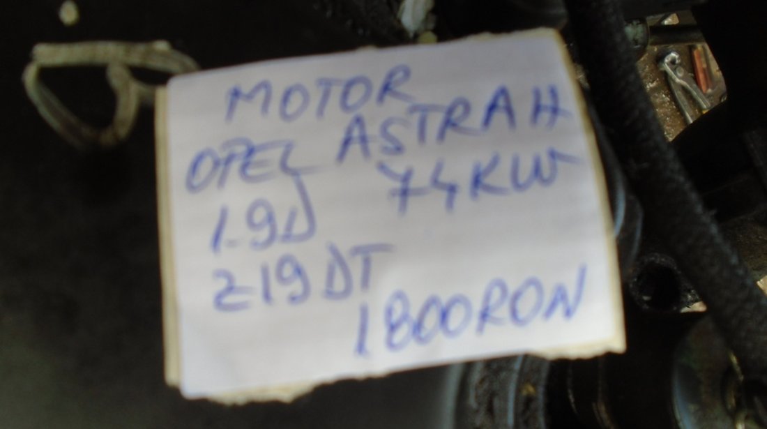 Motor opel astra h 1.9d tip motor z19dt kw 74
