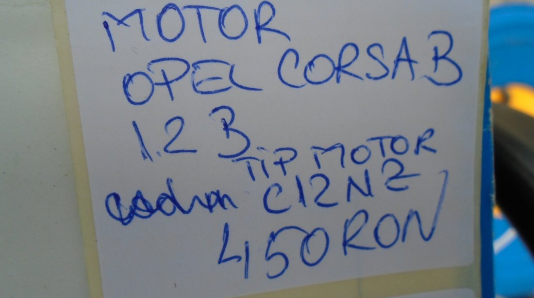 Motor opel corsa b 1.2b tip motor c12nz