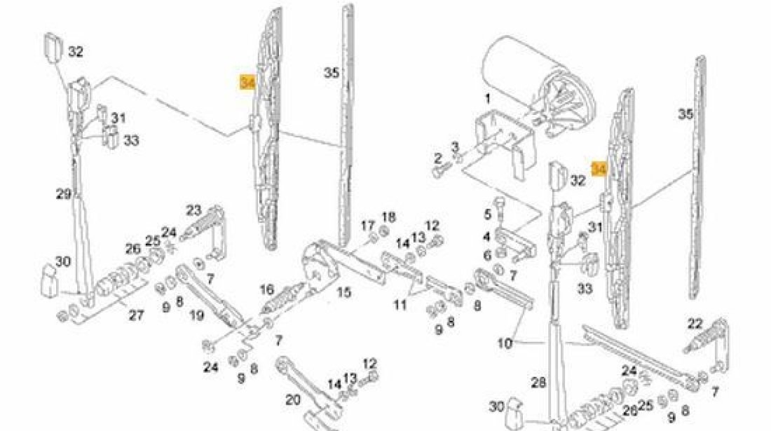 Motor stergatori parbriz autobuz Man NL VALEO 81.26401-6051