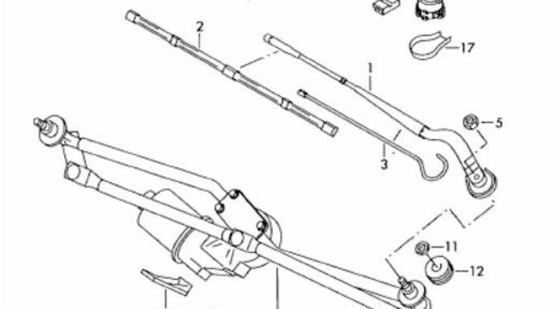 Motor stergatori parbriz Vw Crafter Mercedes Sprinter III FEBI 2E0 955 023