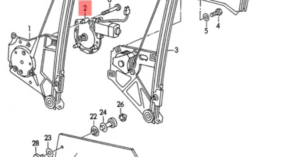 Motoras ansamblu stergator Audi A6 4B 2002 2003 Sedan OEM 4B0959802B