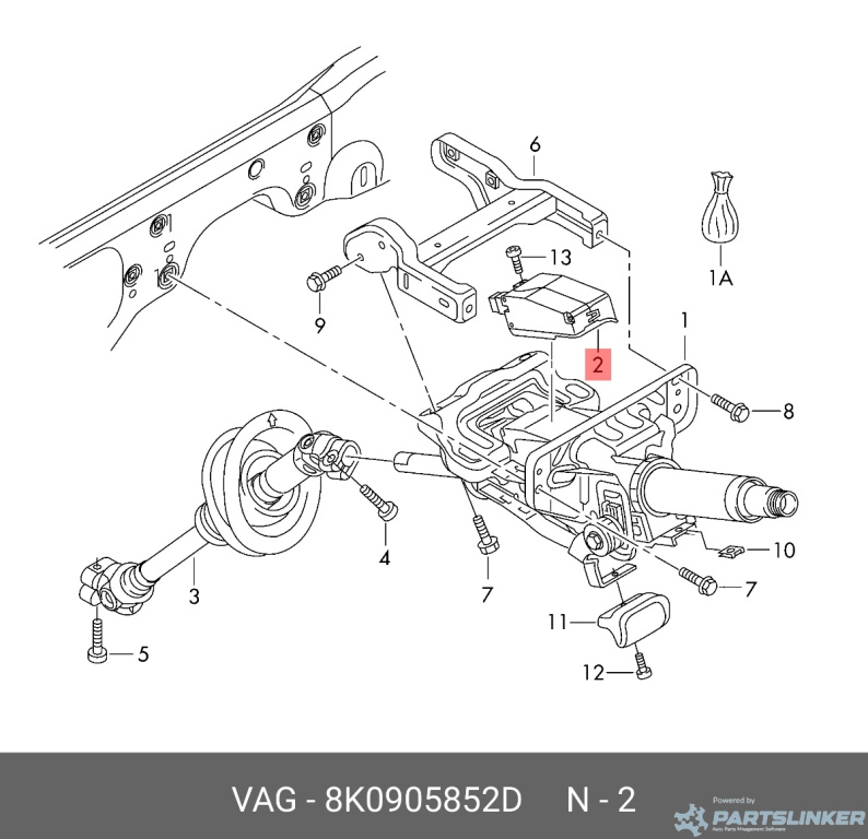 Motoras blocare ax coloana Audi A4 B8 (8K) Avant 2011 2.0 TDI OEM 8K0905852D