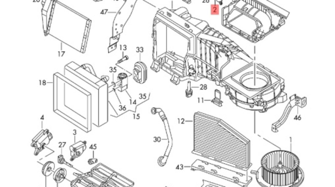 Motoras clapeta aeroterma Audi A3 (8P1) (2003-2012) 1K0907511C OEM 1K0907511C