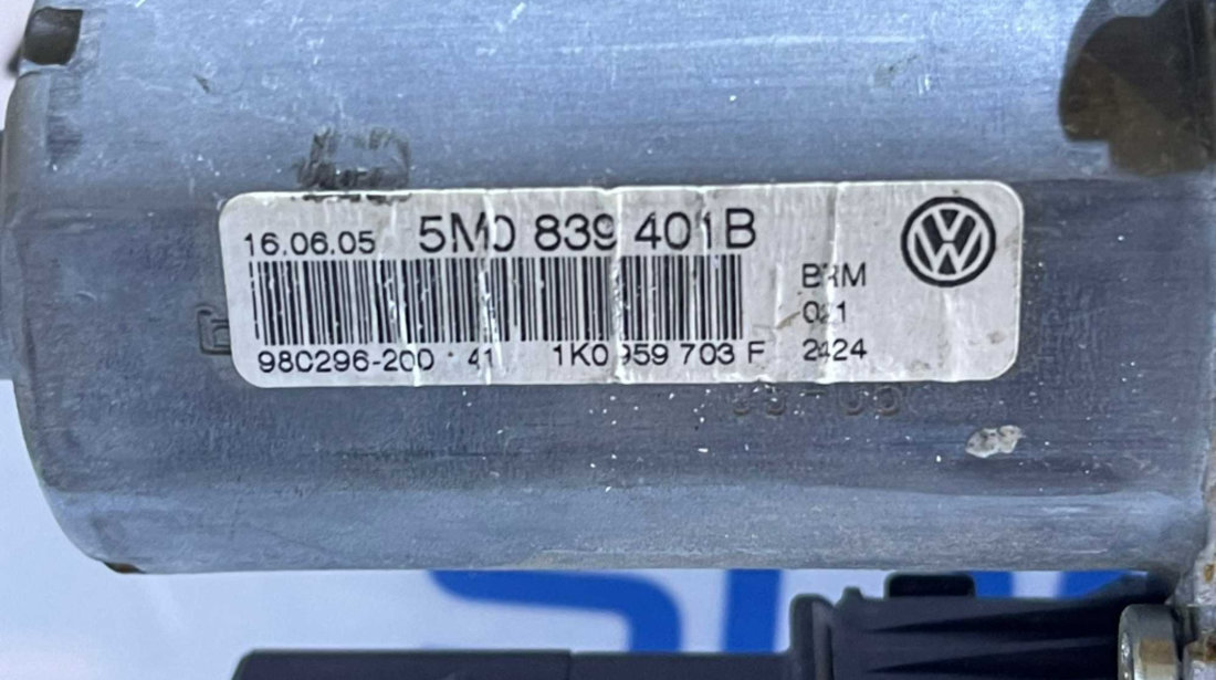 Motoras Electric Macara Usa Portiera Stanga Spate VW Golf 6 2008 - 2014 Cod 5M0839401B
