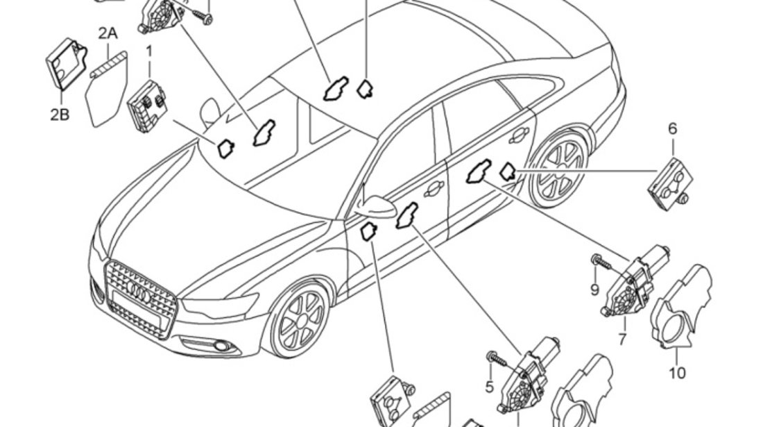 Motoras geam dreapta fata Audi A6 C6 (4F2) Sedan 2006 2.7 TDI