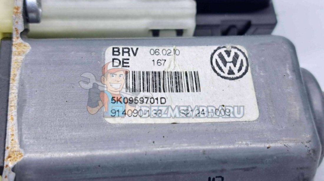 Motoras geam dreapta fata Volkswagen Golf 6 (5K1) [Fabr 2009-2013] 5K0959701D 5K0959793