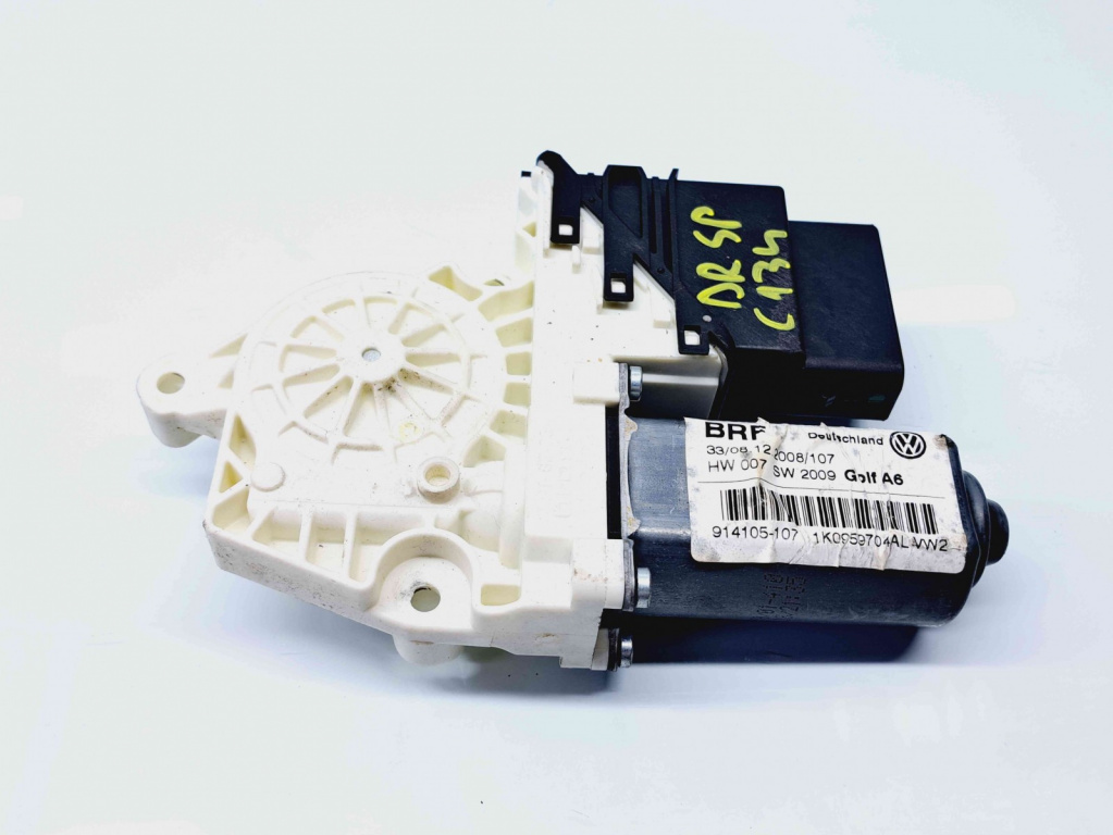 Motoras geam dreapta spate Volkswagen Golf 6 (5K1) [Fabr 2009-2013] 1K0959704AL 1K0959795AA