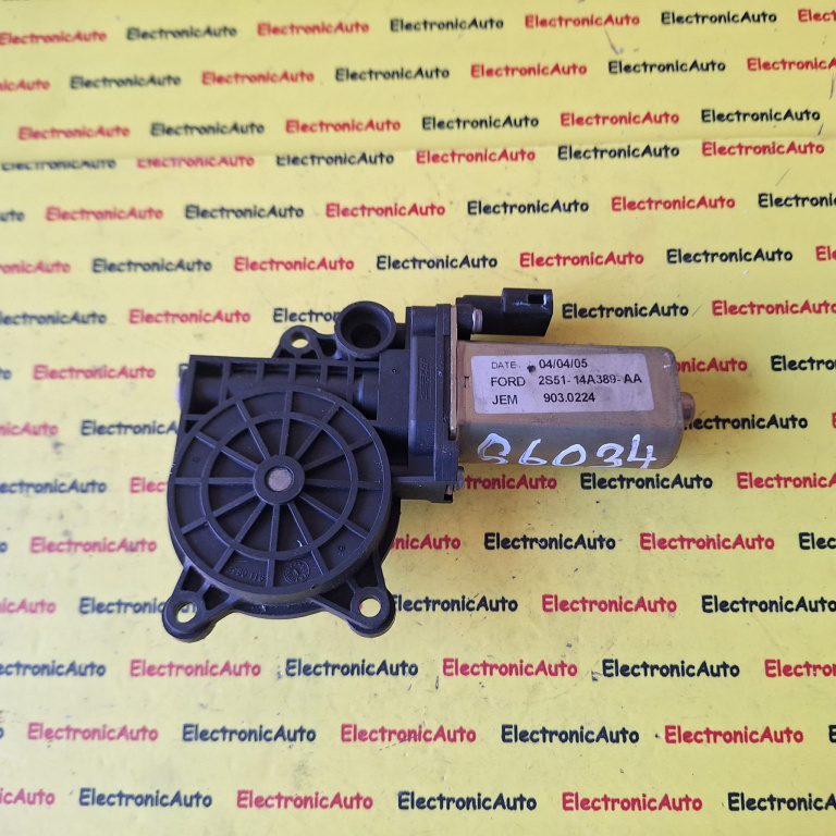 Motoras geam fata stanga FORD FIESTA, 2S5114A389AA, 9030224,