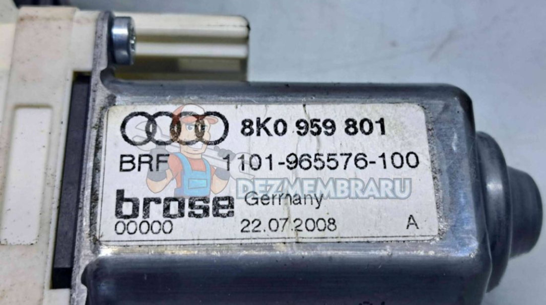 Motoras geam stanga fata Audi A4 (8K2, B8) [Fabr 2008-2015] 8K0959801 1.8 Benz CABA 88KW 120CP