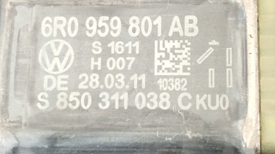 Motoras geam stanga fata Polo 1.2 TSI hatchback 2011 (6R0959801AB)