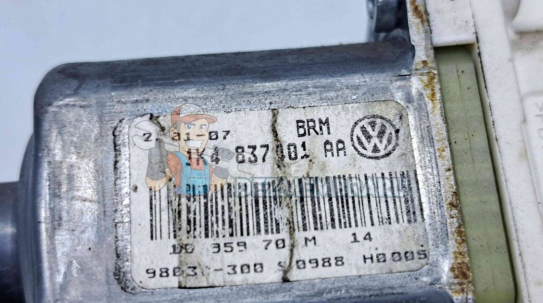 Motoras geam stanga fata Volkswagen Golf 5 (1K1) [Fabr 2004-2008] 1K0959792J 1K4837401AA