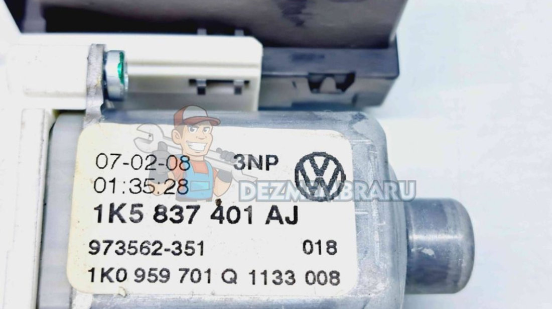 Motoras geam stanga fata Volkswagen Golf 5 Variant (1K5) [Fabr 2007-2009] 1K5837401AJ 1K0959793M