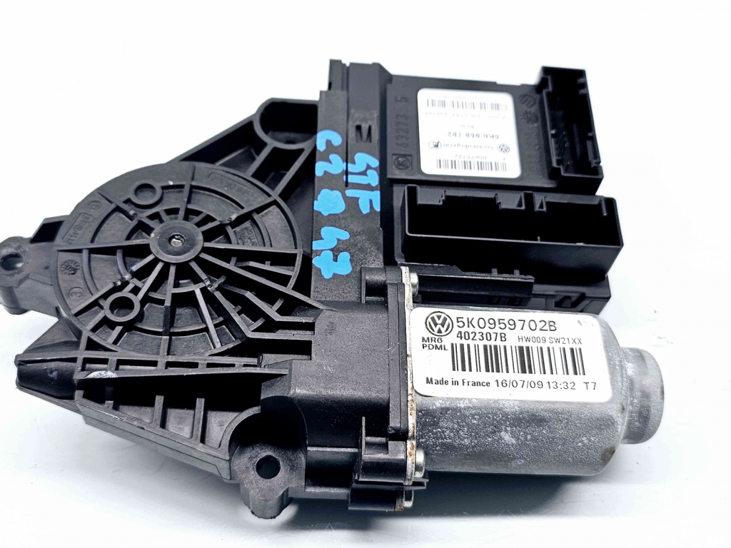 Motoras geam stanga fata Volkswagen Golf 6 (5K1) [Fabr 2009-2013] 5K0959702B 5K0959792