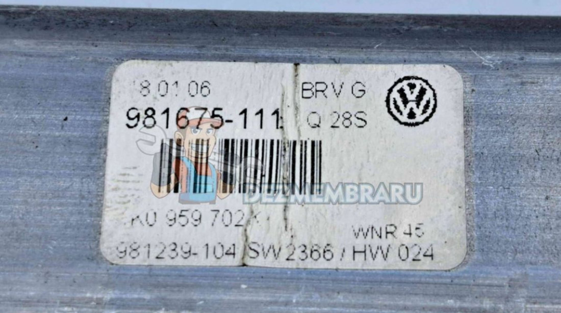 Motoras geam stanga fata Volkswagen Passat B6 (3C2) [Fabr 2005-2010] 1K0959702K 1K0959792G