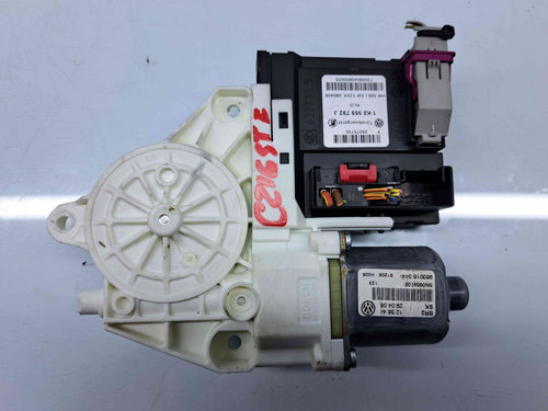 Motoras geam stanga fata Volkswagen Tiguan (5N) [Fabr 2007-2016] 5N0959702 1K0959792J