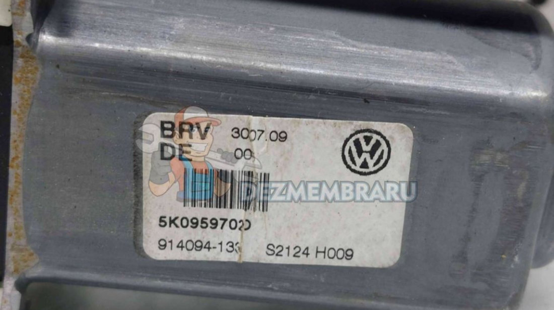 Motoras geam stanga spate Volkswagen Golf 6 (5K1) [Fabr 2009-2013] 5K0959702D 5K0959792