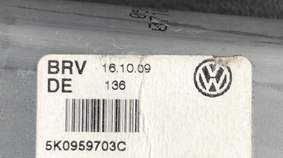 Motoras geam stanga spate Volkswagen Golf 6 Hatchback 1.4 TSI Manual, 122cp sedan 2011 (5K0959703C)