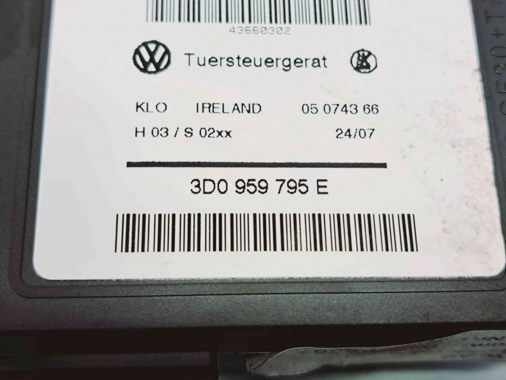 Motoras geam stanga spate Volkswagen Touareg (7LA, 7L6) [Fabr 2003-2010] 3D0959795E