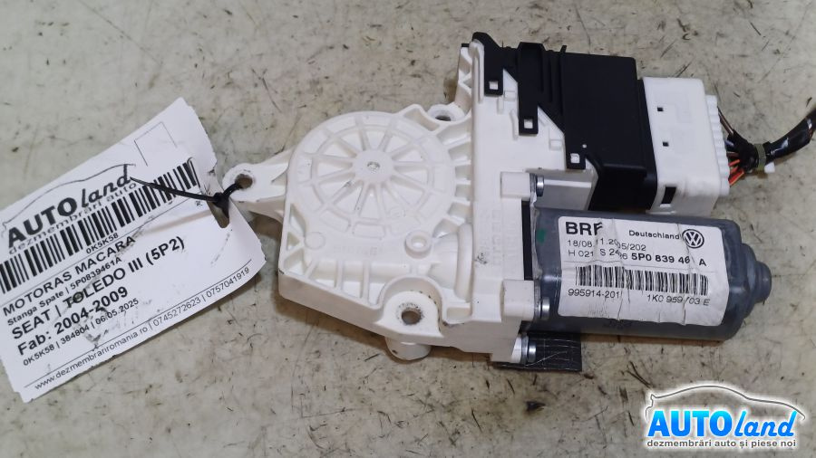 Motoras Macara 5p0839461a Stanga Spate Seat TOLEDO III 5P2 2004-2009