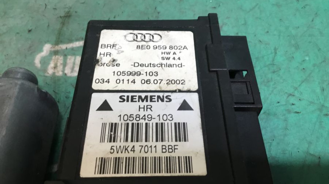 Motoras Macara 8e0959802a Modul,dr Fata Audi A4 8E2,B6 2000-2004