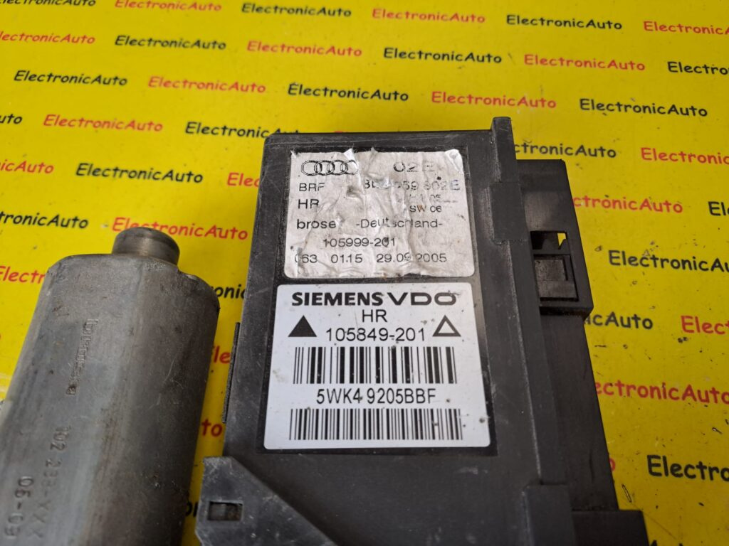 Motoras Macara Audi, 8e0959802e, 5WK49205BBF,