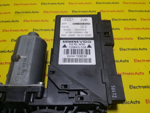 Motoras Macara Audi, 8E2959802B, 5WK47008EBF, 0130821764