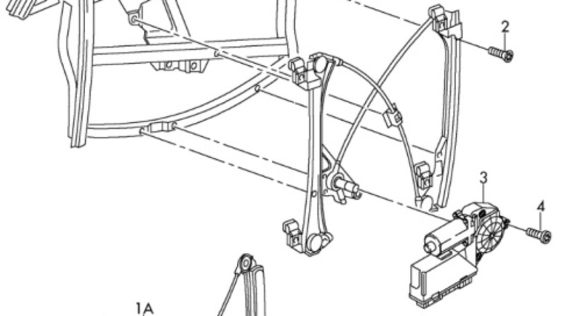 Motoras macara dreapta fata Audi A3 8P (2003-2013) 8P0959801A OEM 8P0959801A